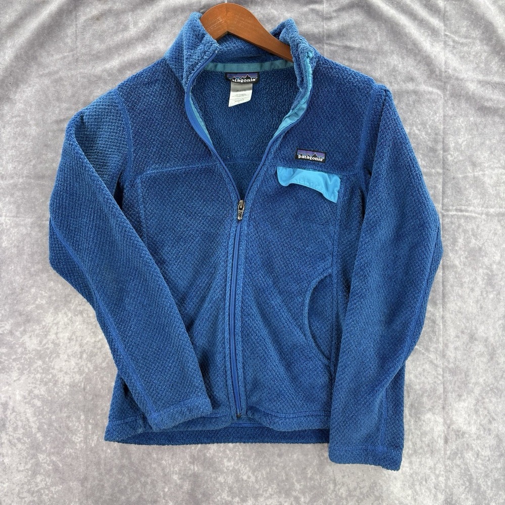 Patagonia Fleece Jacket Womens S Blue Full Zip Hiking Outdoors - Picture 2 of 4